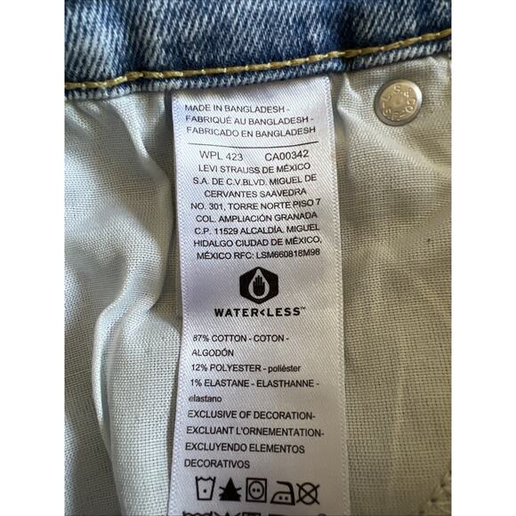 Denizen Levis Jeans Women's 10 Blue Stonewash 90's Loose Straight Stretch Denim - Picture 10 of 14